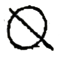 Letter O, Circle, Line, Not